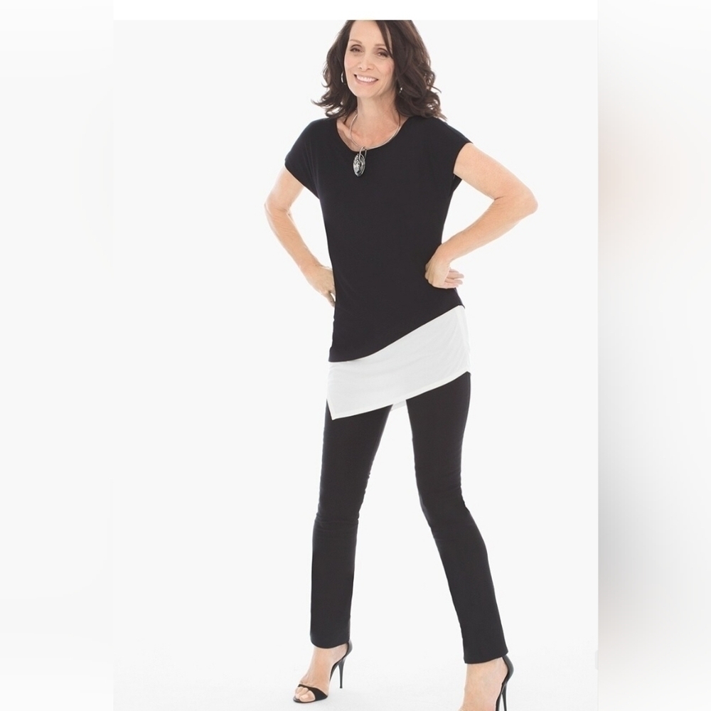 Chicos black and white Blouse size M